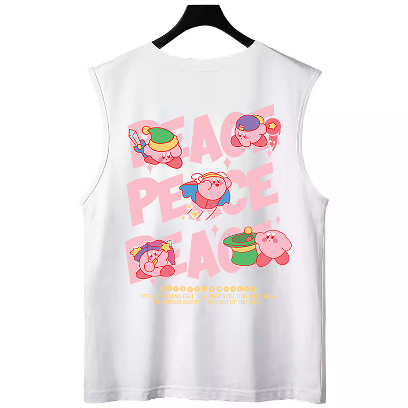 2026 Summer Men's American Pizza Print Tank Tops | Trendy Oversized Loose Couples Sleeveless Tees