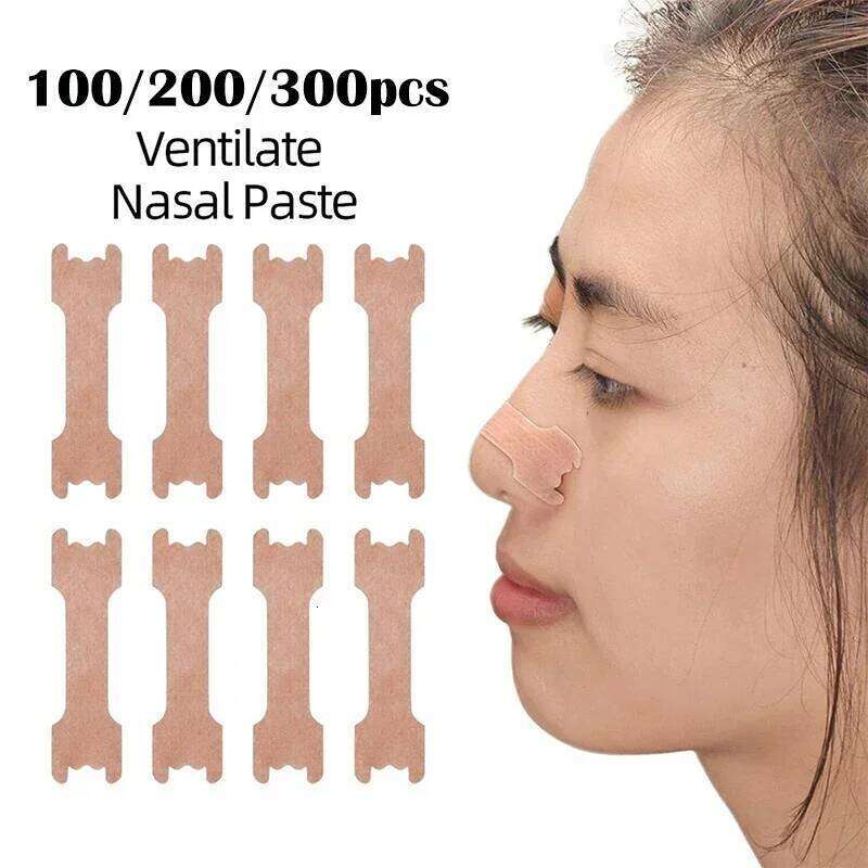 50/100/200/300pcs Breath Nasal Strips Right Way Stop Snoring Anti Snore Nose Strip Easier Better Breathing Good Sleeping Patches