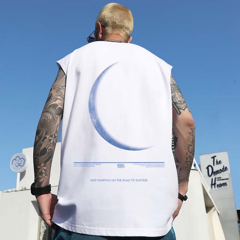 Summer Men's Printed Sleeveless Tees | Trendy INS Loose Athletic Plus Size Tank Tops