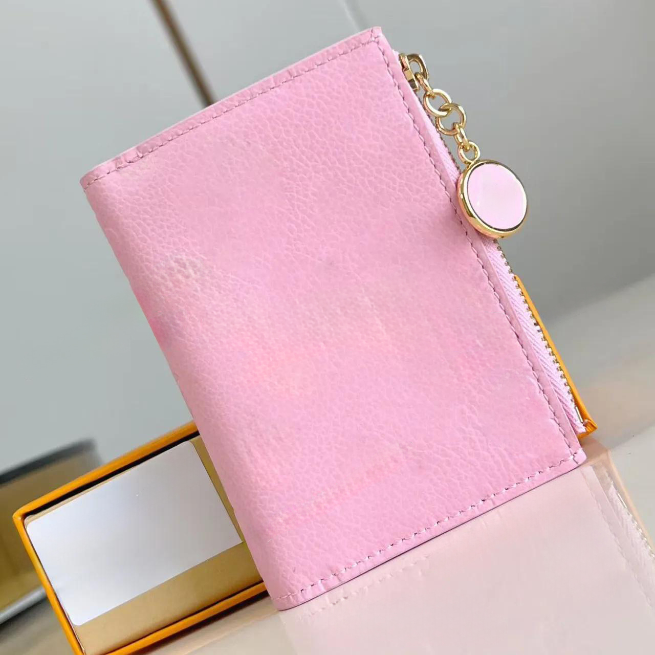 Charms Pocket Wallet rosalie coin purse mini pochettes ladies compacts wallets Enameled card holder exotic leather luxury designer compact coins purses