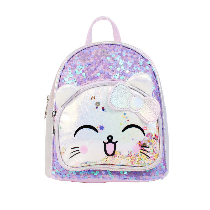 Meetbelify Backpack for Girls Schoolbag for Girls Sequin School Bookbag for Elementary Students Travel Bag with lunch box