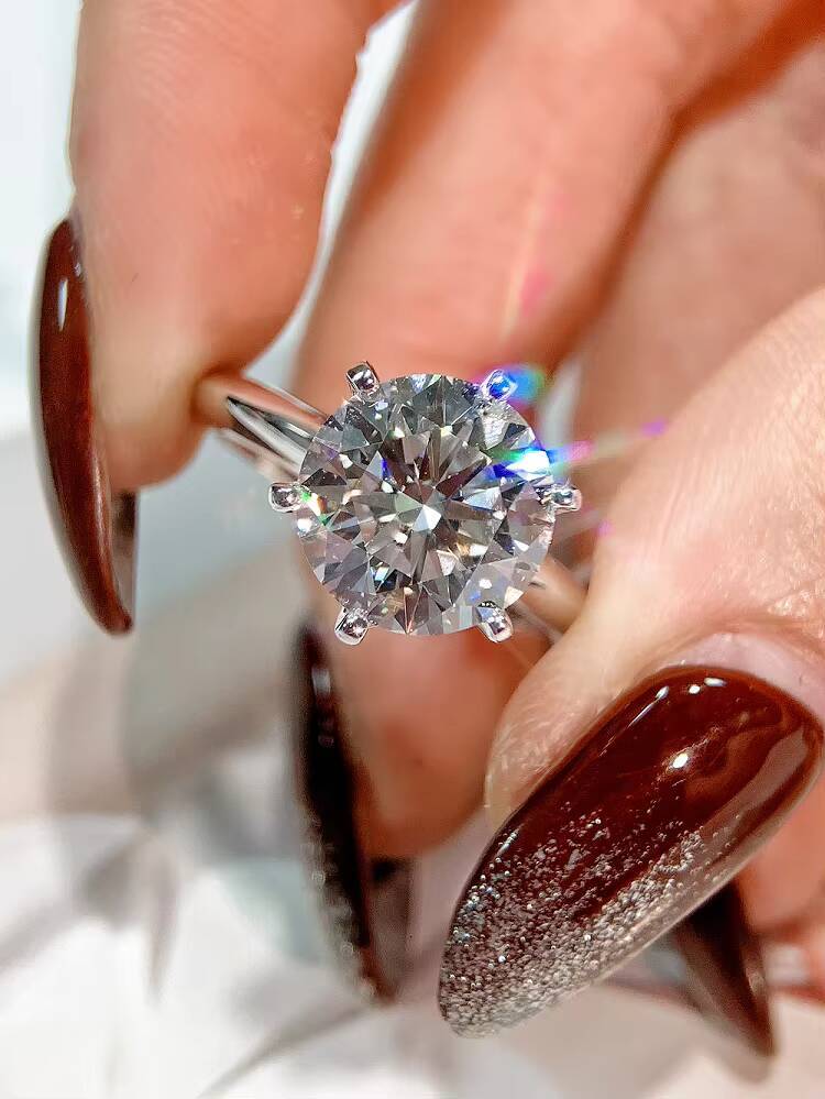1 Ct H Color Lab-Grown VS1 Clarity Diamond Ring Unique Twisted Shank Design with Classic Style IGI Certified Gemstone Rings