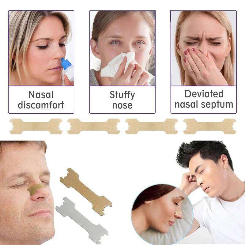 50/100/200/300pcs Breath Nasal Strips Right Way Stop Snoring Anti Snore Nose Strip Easier Better Breathing Good Sleeping Patches