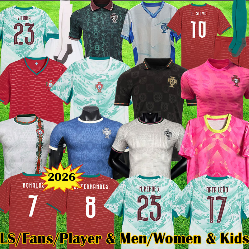 3XL 4XL 2026 RONALDO Portugal jersey 26 27 JOAO FELIX Soccer Jerseys Portuguese football shirt BERNARDO BRUNO FERNANDES camisa futebol men women kits kids equipment