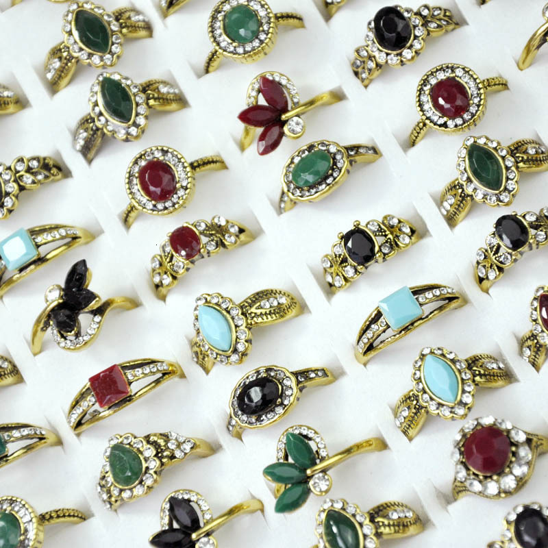 TYM Tibetan Vintage Style Rings Semi Stone Rings For Women High Quality Rings 240711