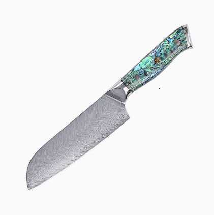 Kitchen knives FINDKING Gorgeous Series 67 Layers Damascus Steel 7 inch Santoku Knife Abalone Shell Handle Japanese Kitchen Chef Knife F250925