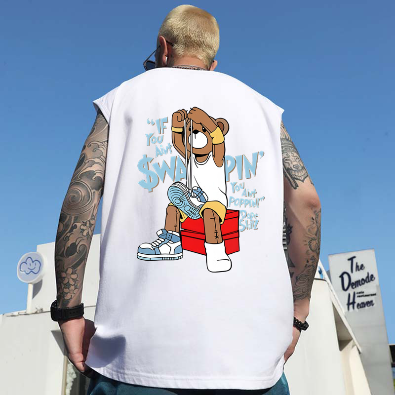 Summer Men's & Women's 300LBS Plus Size American Printed Tank Tops | Trendy Loose Oversized Athletic Sleeveless Tees