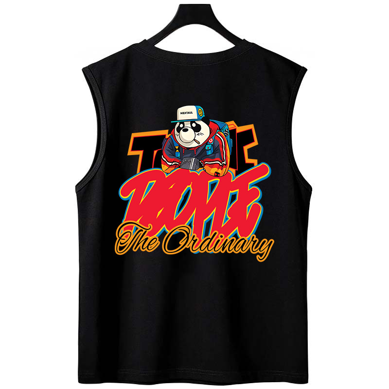 Summer Men's Astronaut Print Tank Tops | Trendy Loose Plus Size Athletic Casual Sleeveless Tees