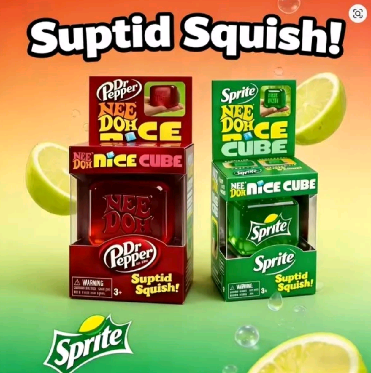 2026 Needoh Beautiful Pinch Dr. Pepper Limited Edition Nice Cube Squish By sea