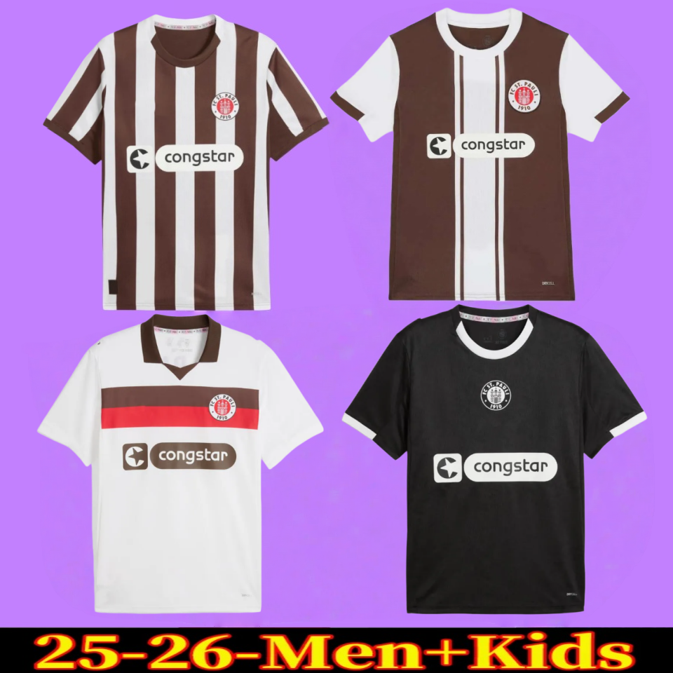 25 26 ST Pauli SOCCER JERSEYS BECKER IRVINE KYEREH HARTEL SMITH PAQARADA MEDIC 2025 2026 home away kids kit Uniforms special jersey 1974