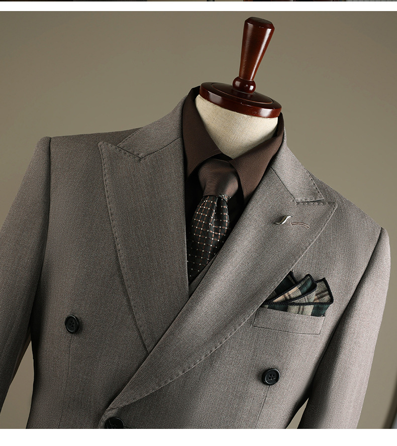 Men's Suits Classic Men Slim Fit Suit For Wedding Groom 2 Pcs Business Edition Double Breasted (Jacket Pants) Banquet Party