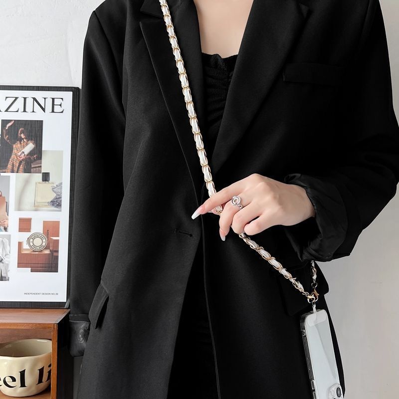 Long crossbody strap with pearls, women's phone case chain, bag strap, new trendy model