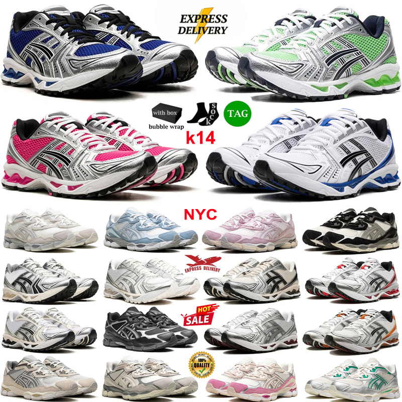 With Box Designer Shoes k14 Running Shoes Mens Womens Daily outfit Sneakers gel nyc Pink Triple Pure Black Silver Green Grey Brown Outdoor Sports Trainers Chaussure