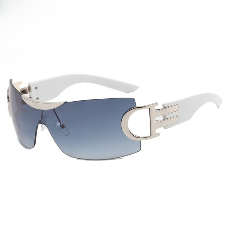 Model Designer Futuristic And Technological Style New Frameless Sunglasses For Outdoor Beach Fashionable And Sporty Use Personalized And Luxurious Sun