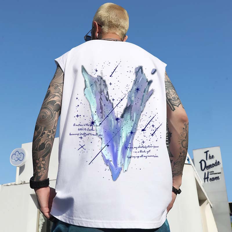 Men's 2026 American Trendy Streetwear Tank Tops | Summer Oversized Plus Size Athletic Sleeveless Tees