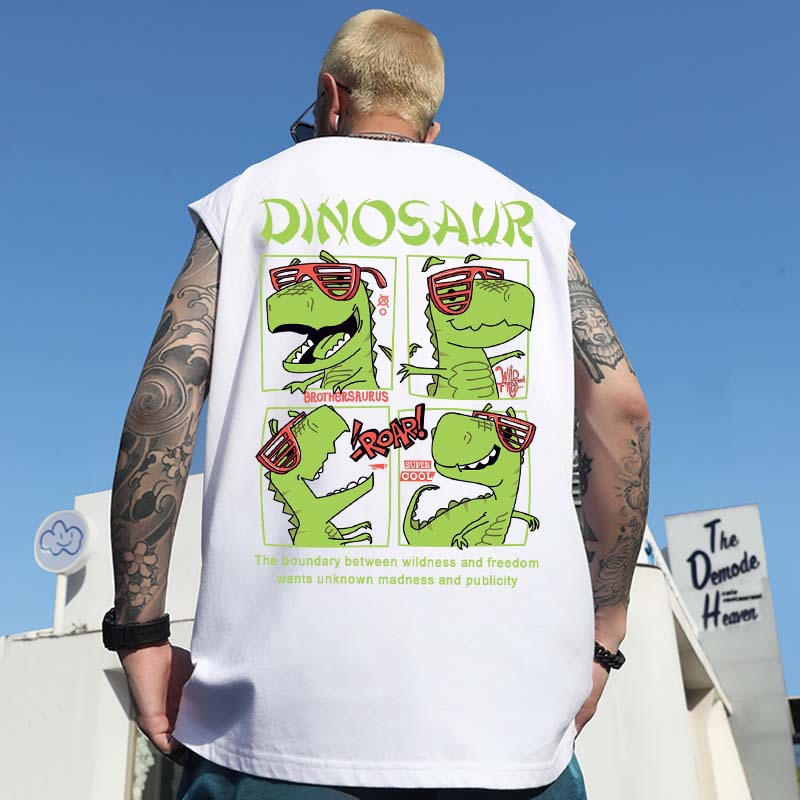 Summer Men's American Trendy Letter Tank Tops | Loose Hip-Hop Plus Size Athletic Sleeveless Tees for Outerwear