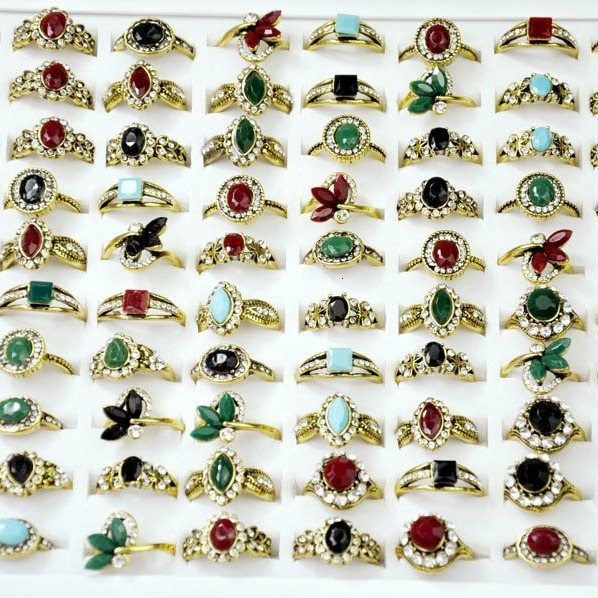 TYM Tibetan Vintage Style Rings Semi Stone Rings For Women High Quality Rings 240711