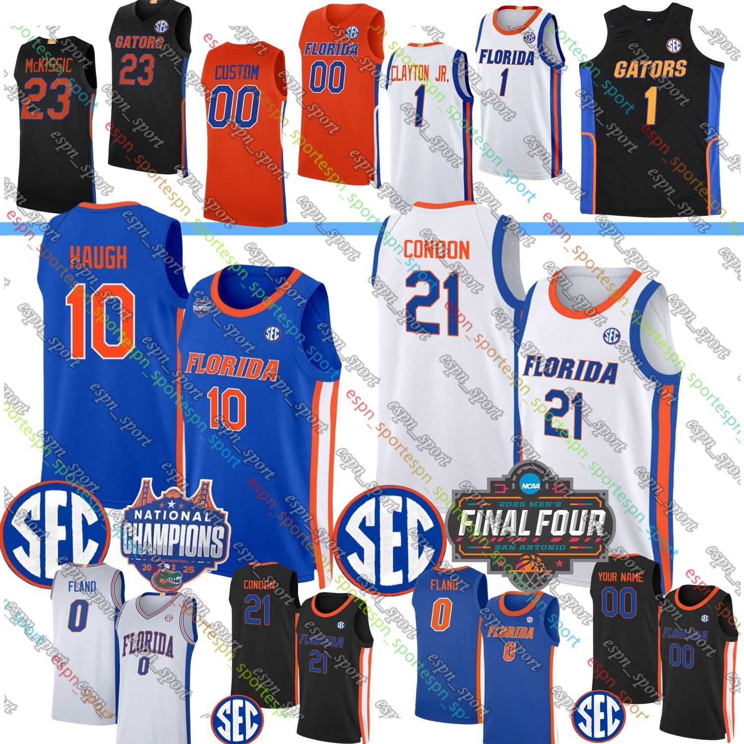Florida Basketball Jersey Gatores College Thomas Haugh Alex Condon Boogie Fland Rueben Chinyelu Urban Klavzar Walter Clayton Jr. Handlogten Martin Richard