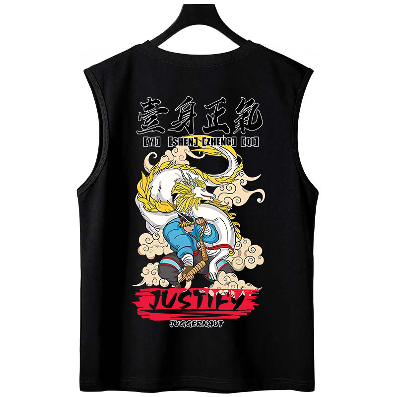 2026 Summer New Men's American Printed Tank Tops | Trendy Athletic Sleeveless Tees Loose Cut