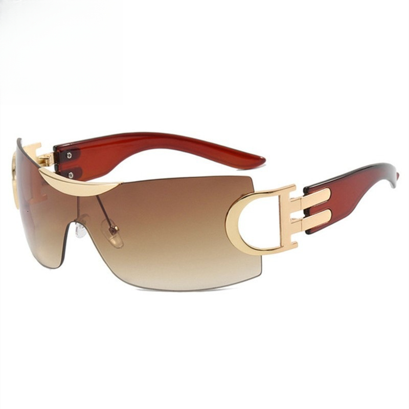 Model Designer Futuristic And Technological Style New Frameless Sunglasses For Outdoor Beach Fashionable And Sporty Use Personalized And Luxurious Sun