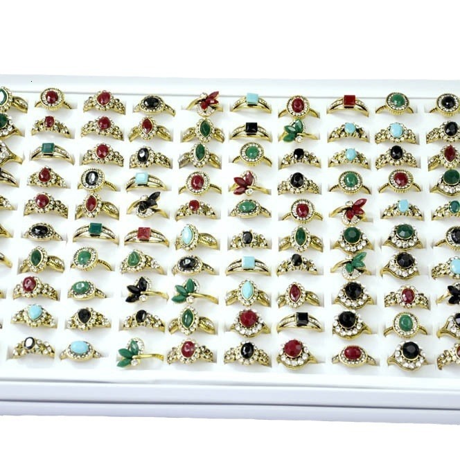 TYM Tibetan Vintage Style Rings Semi Stone Rings For Women High Quality Rings 240711