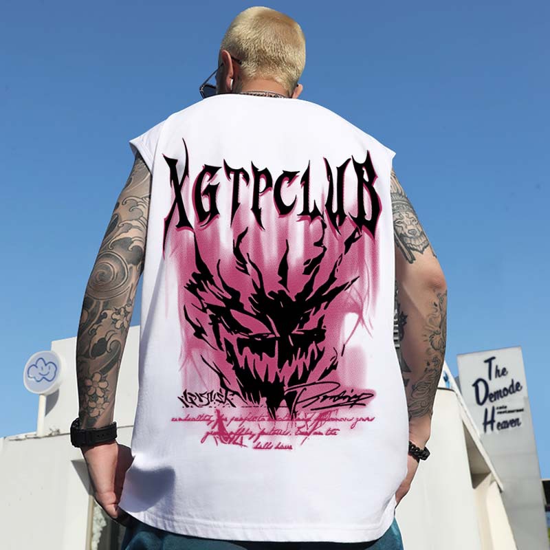 2026 New Men's American Style Tank Tops | Plus Size Printed Athletic Loose Summer Gym Sleeveless Tees