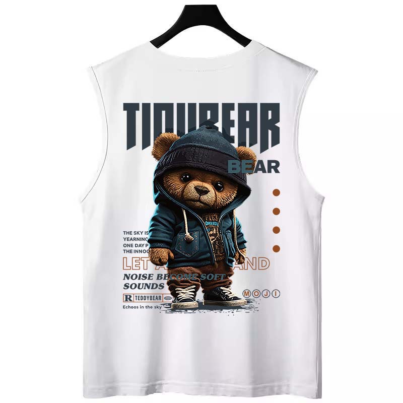 2026 Summer New Arrivals Men's American Style Printed Athletic Sleeveless Tank Tops | Casual Outerwear Gym Vests INS Trendy Tees Size 8XL