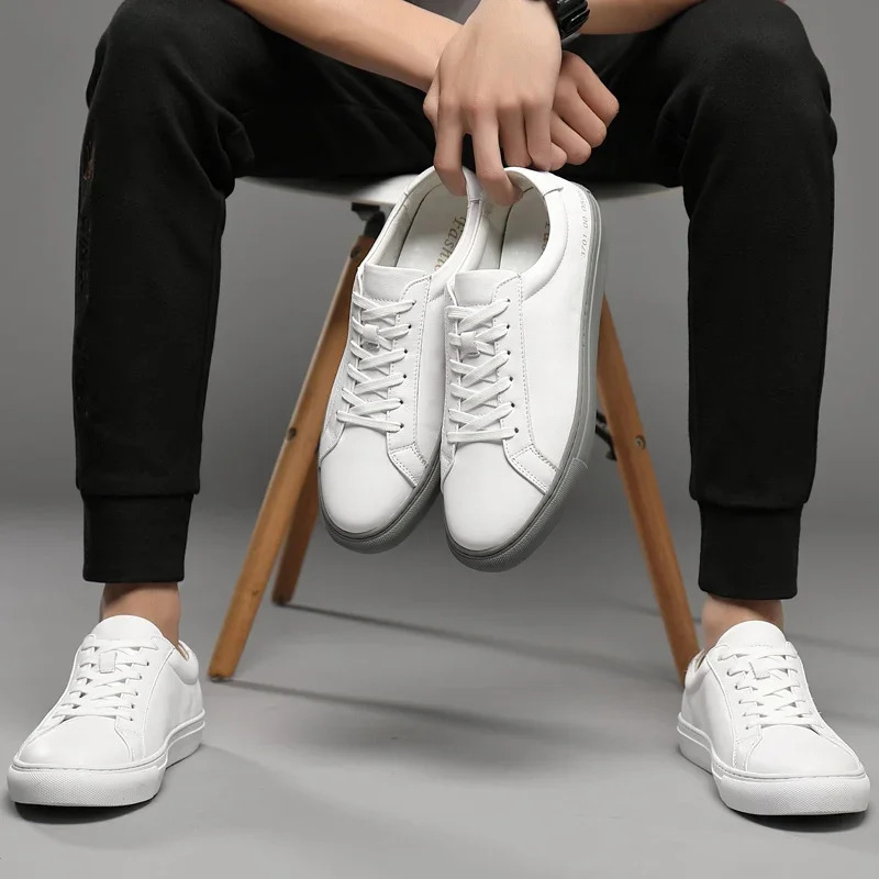 Italian Genuine Leather Mens Shoes 2024 ner White Comfy Walking Laceup Business Outdoor Zapatos Para Hombre 260413 - view 7