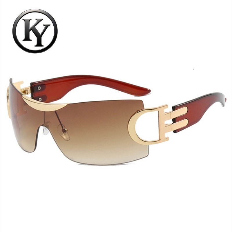 New Frameless Designer Sunglasses With Futuristic Technology Outdoor Fashion Sports Glasses Personalized Luxury Fashion Beach Sunglasses Wholesale