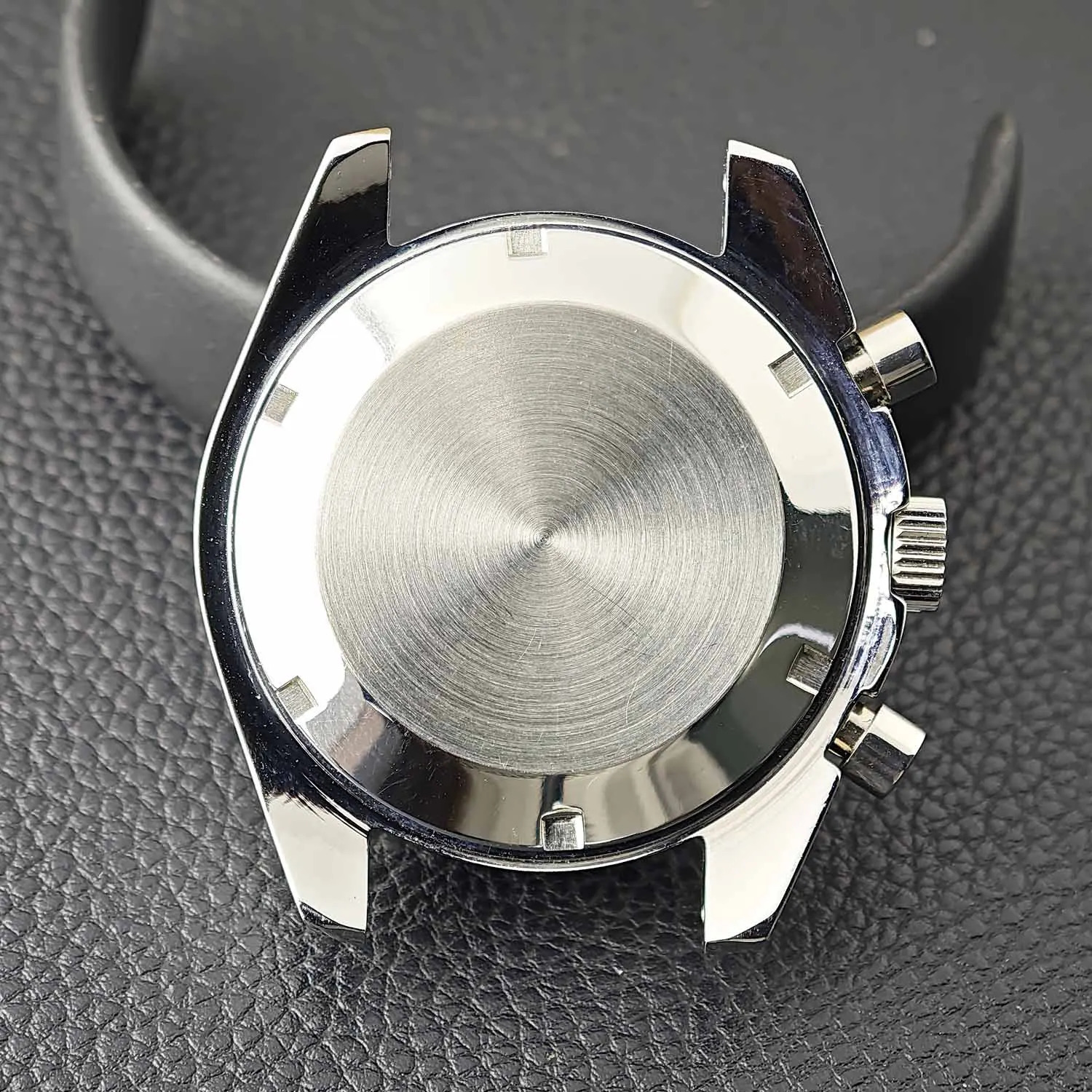 397mm Mens stainless steel case Moon back cover shell fits VK63 movement watch accessories fit 20mm strap function 260413