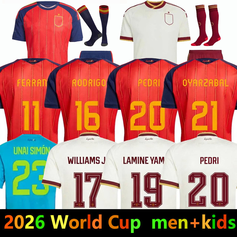 2026 World Cup spain Soccer Jerseys LAMINE YAMAL PEDRI GAVI MORATA Carvajal FERRAN RODRIGO Jersey Men Kid Kit Football Shirt CUBARSI MERINO camiseta espana espa a