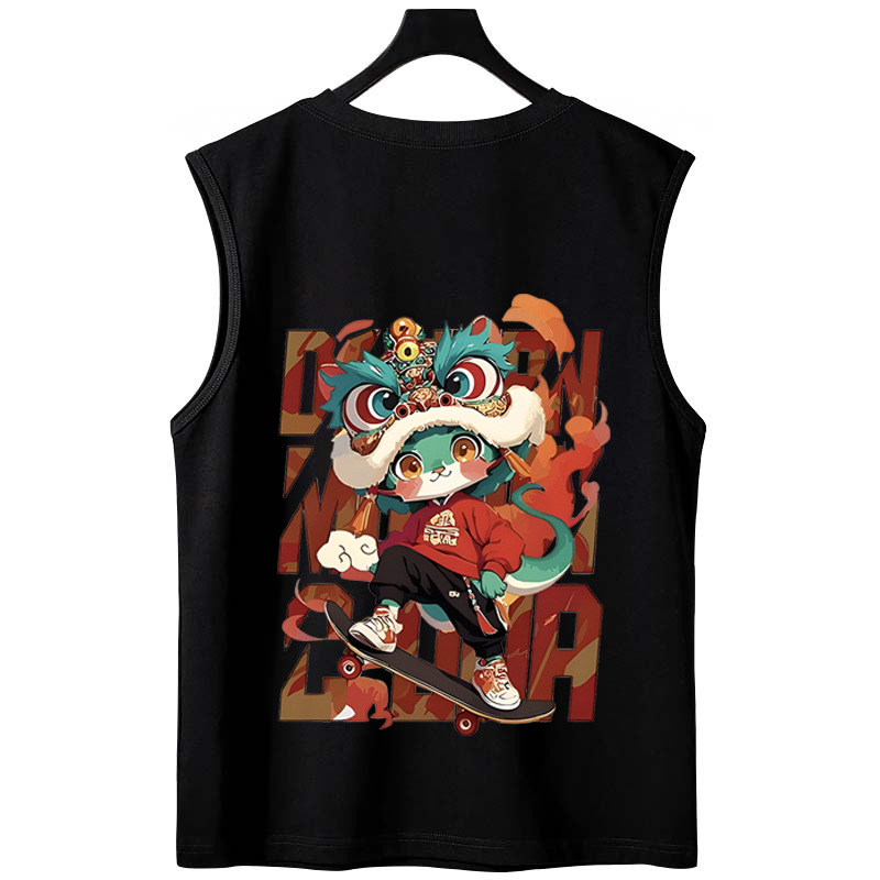 2026 Summer Men's Loose Plus Size Tank Tops | Trendy Athletic American Style Sleeveless Tees