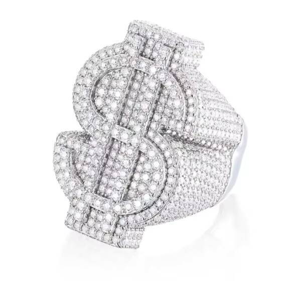 Most Selling Bling Ring Full CZ Gold Plated Hip Hop Jewelry Rapper Style for Weddings and Parties with IGI Certificate