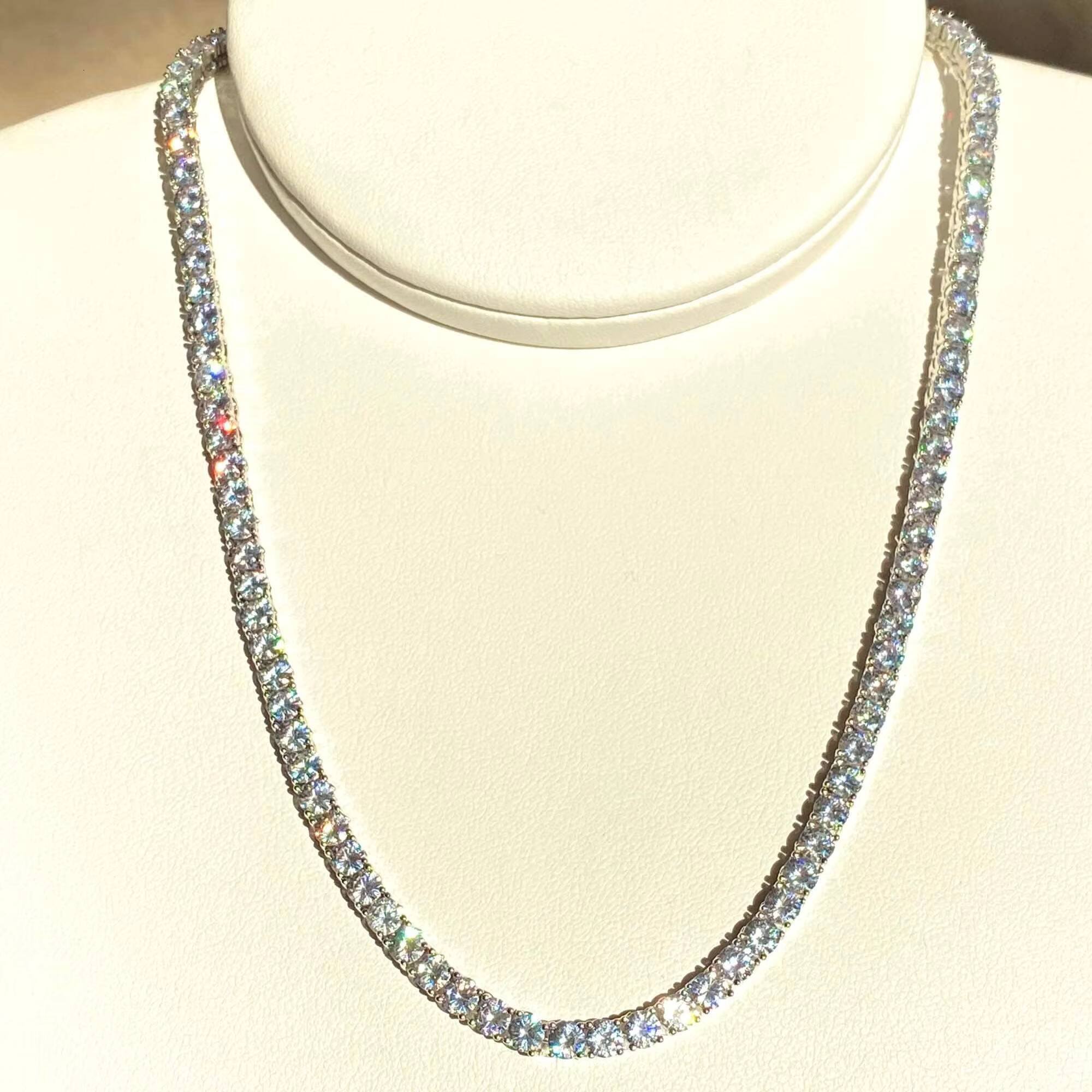 IGI Certified VVS Brilliant Cut Moissanite Cross Chain Custom Tennis Chain Iced Hip Hop Necklaces Womens Party