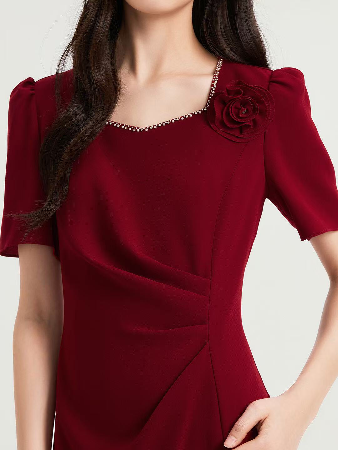 Chic Slim Silhouette Waistline Evening Gown Classic Design Available in Sizes S & L