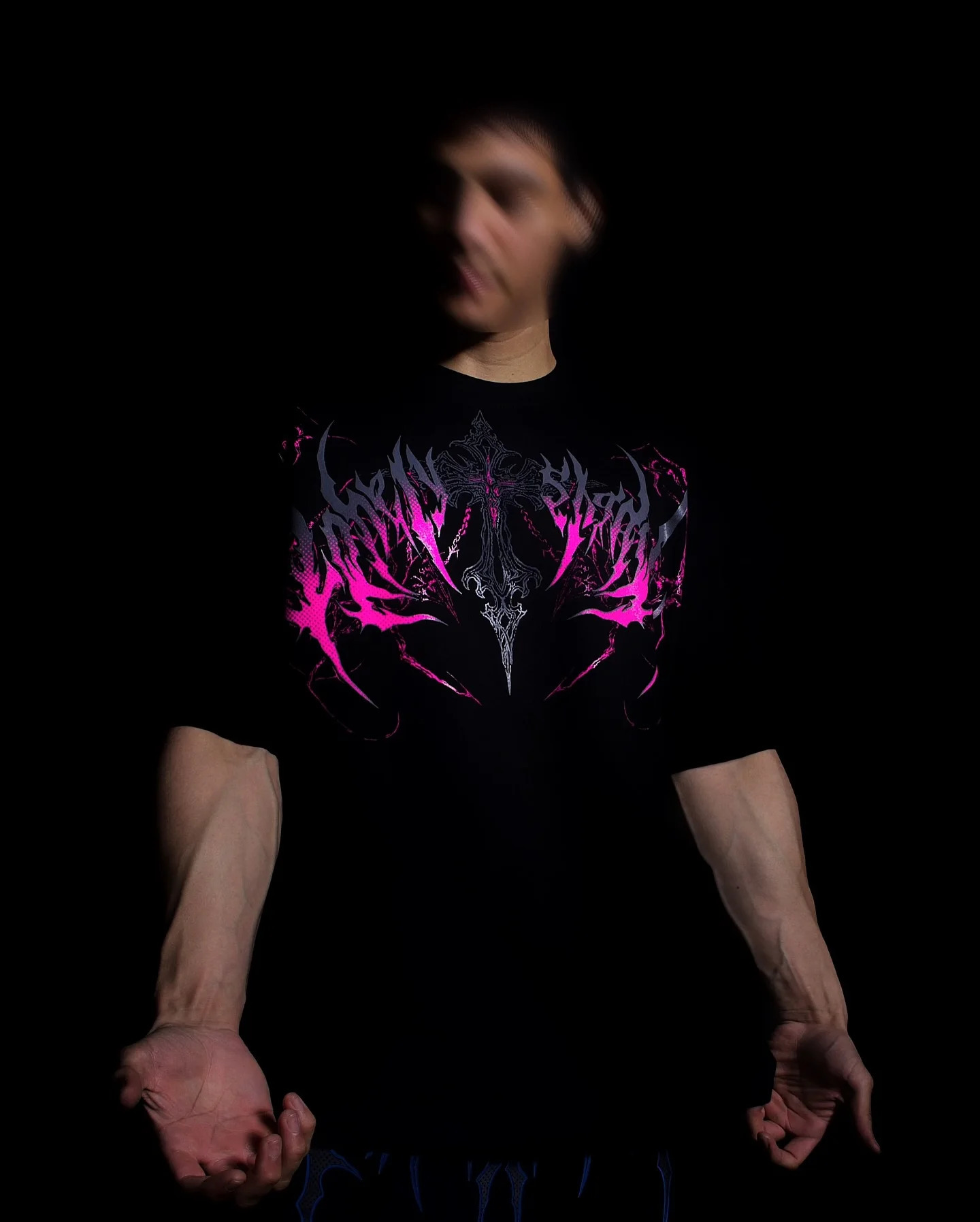 Lonely Shadow Gothic Streetwear T-Shirt Men Women Oversized Cotton Tee Skeleton Art Grunge Dark Edge Fashion Tee 260409