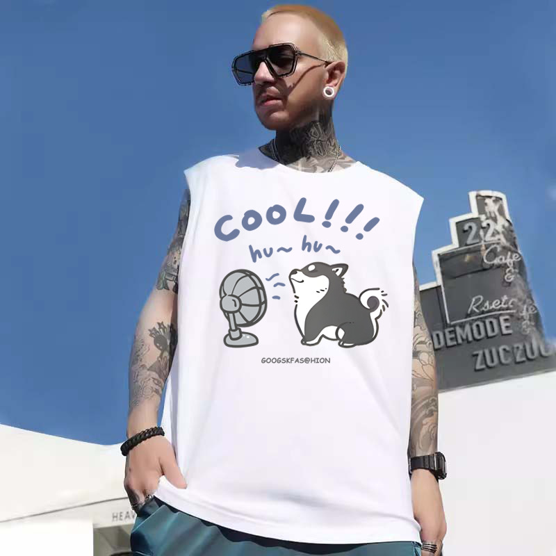 Men's 2026 American Trendy Streetwear Tank Tops | Summer Oversized Plus Size Athletic Sleeveless Tees
