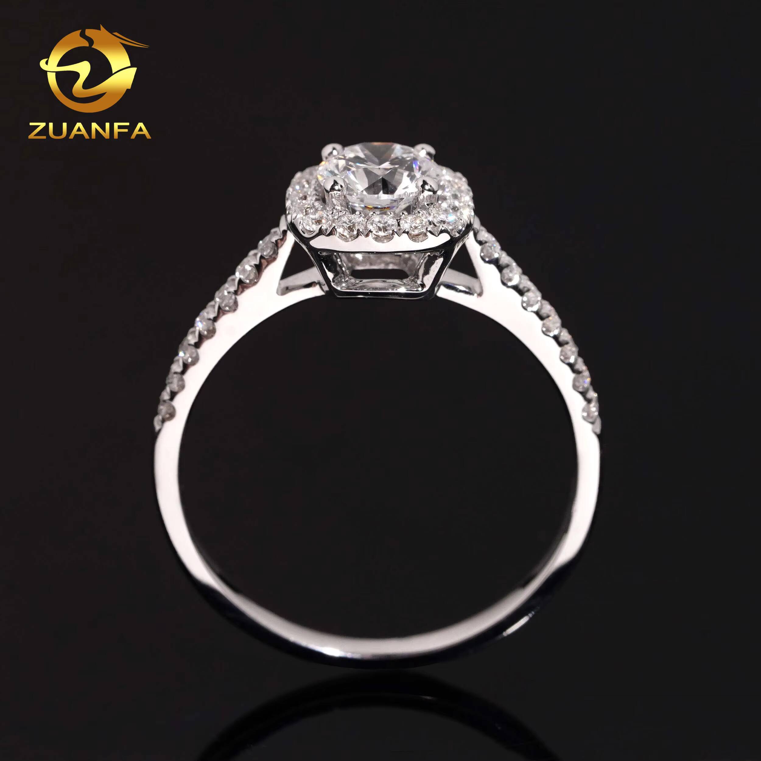 IGI Certificate Iced Out Diamond Engagement Ring for Women 18K Real Gold Women Fine Lab Grown Diamond Jewelry Wedding Ring