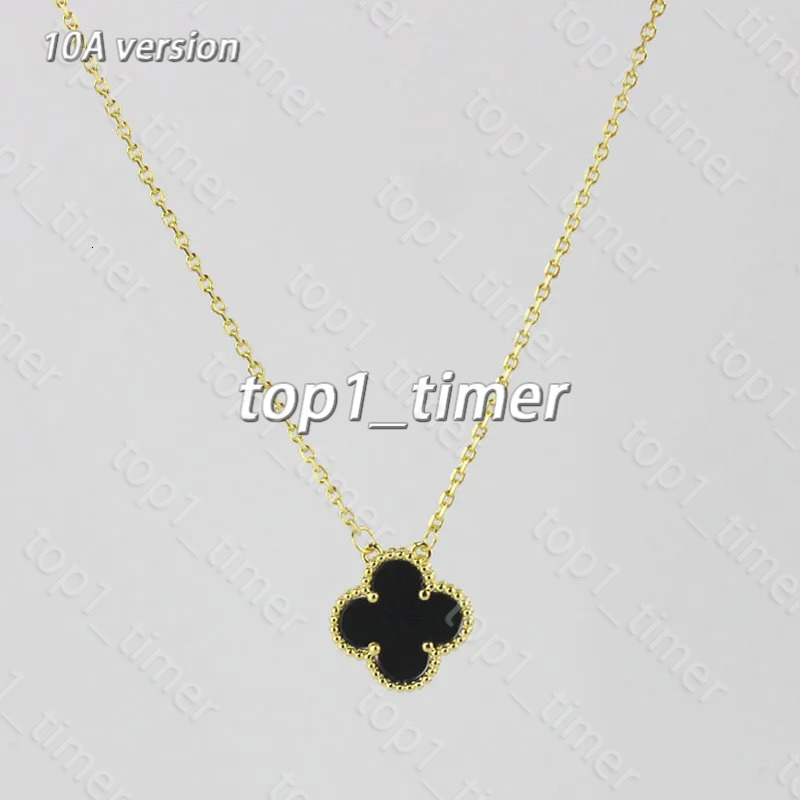 2026 AAA Designer Leaf Clover Necklace Luxury Classic Mother Of Pearl Diamond Pendant High Qaulity Chain Plated Van Cleeff Necklace Jewelry 487