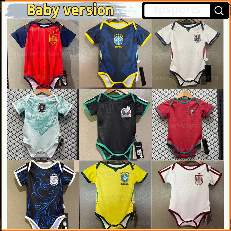 2026 world cup Baby Soccer Jersey England Spain Argentina Portugal 26 TRENT KANE FODEN LEWANDOWSKI BELLINGHAM MBAPPE CHIESA MESSIS Football Kids Kit 6-24 Months Baby