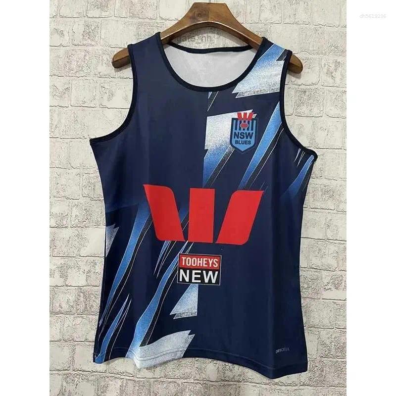 Men's Shorts NSW Blues State Of Origin Training Singlet - Mens Vest Summer Waistcoat T Shirt Top Colthing