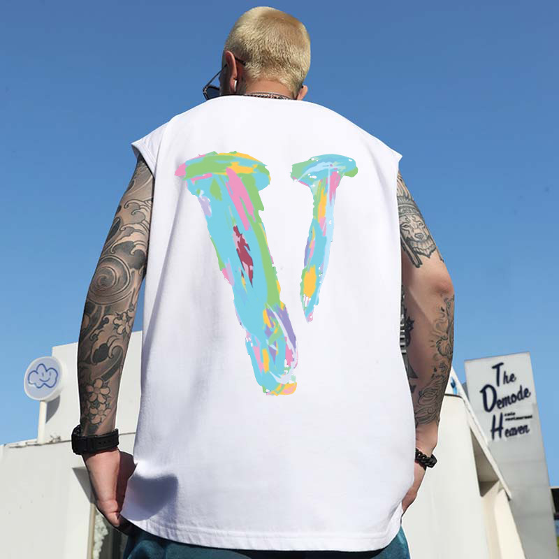 Summer Men's Trendy Edgy-Style Tank Tops | Oversized Wide-Shoulder Big & Tall Loose Sleeveless Tees