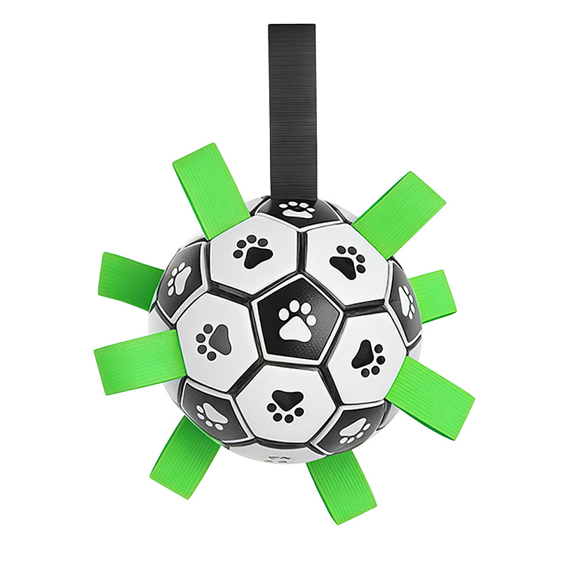 World Cup Dog Toys Soccer Ball with Straps Interactive Dog Toys for Tug of War Puppy Birthday Gifts Dog Water Toy Pet Tug Toy Durable Pet Balls for Sm