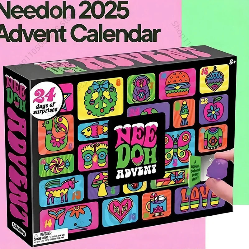 NeeDoh Advent Calendar Gift for Children 24 Day 3D PVC Dolls Countdown Christmas 2026 Year Surprise Gifts 260413