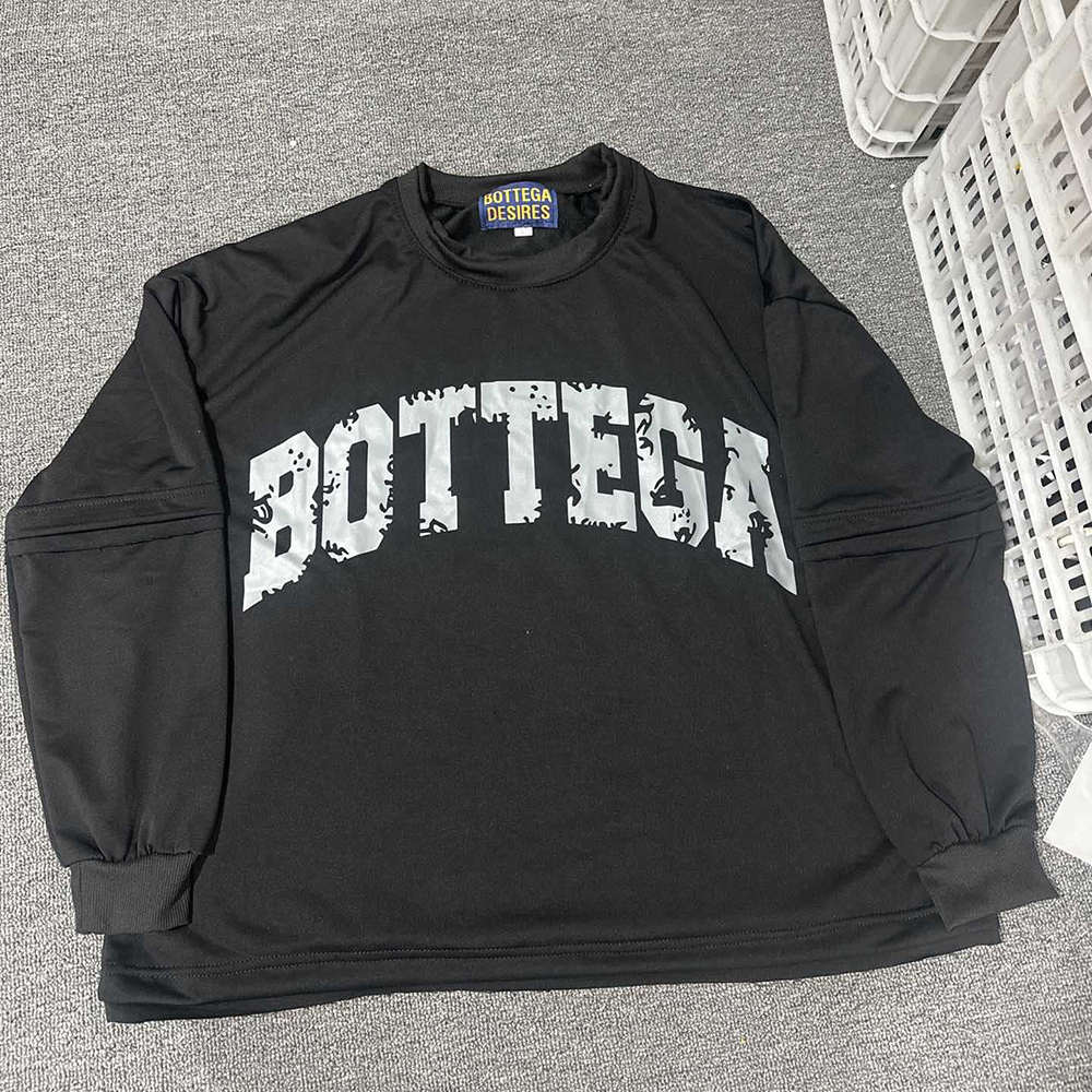 Men's T Shirts Street Fashion Letter Printed Cotton Round Neck Long Sleeve T-shirt Men Trendy Brand Casual Loose Oversized Top Women