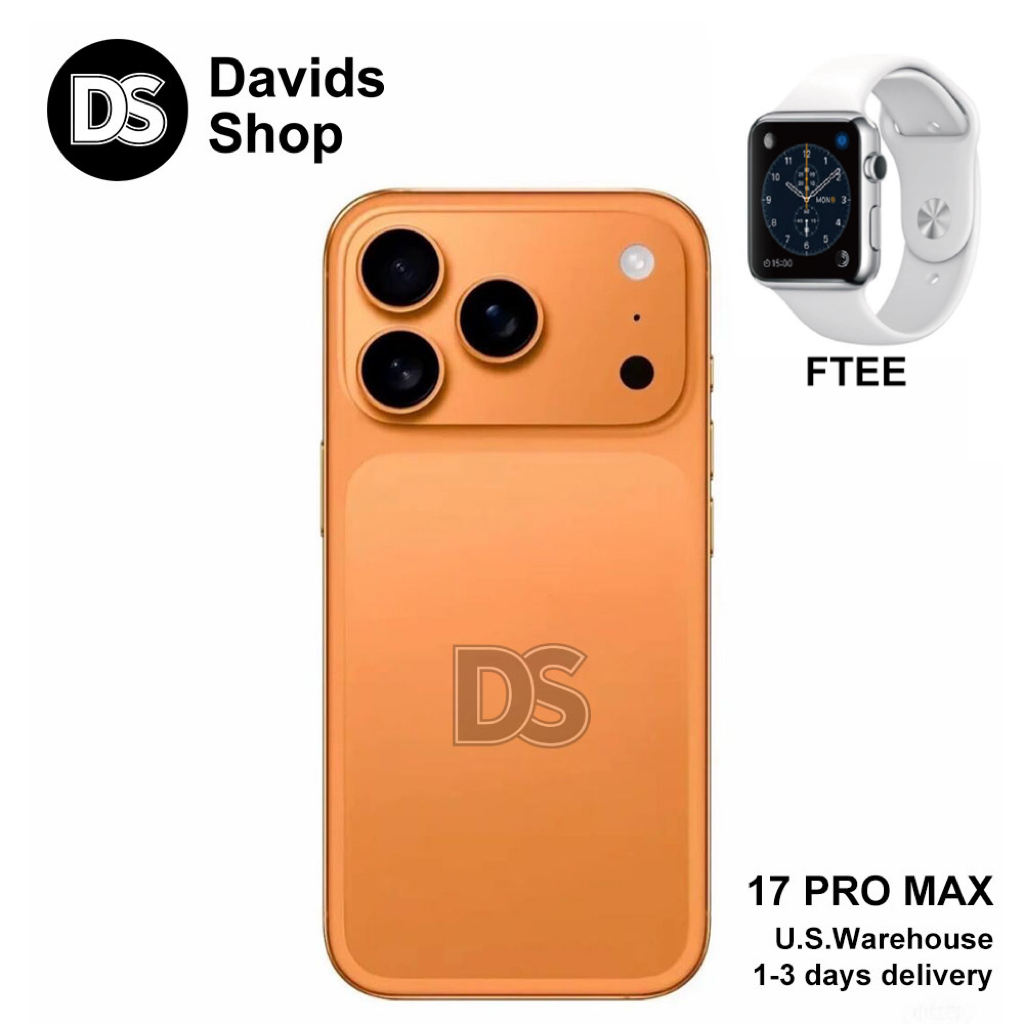 iPhone 17 Pro Max Dual System Full Network Unlocked With Free S11 Watch Compatible With Smartphones iOS Android Automatic Switching With Multiple Configuration
