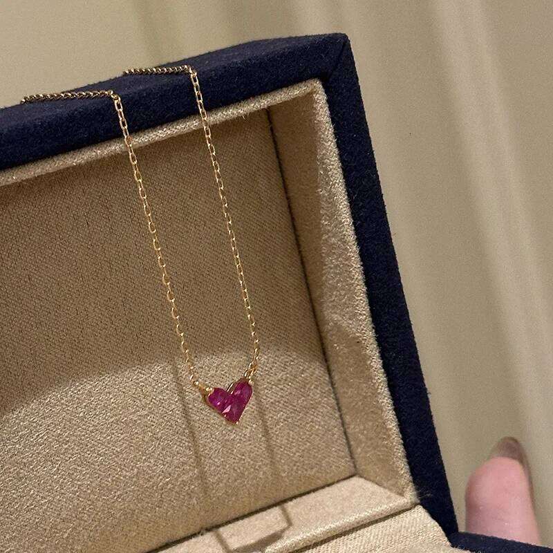 Jewelry Set Necklace Zircon Heart Design For Women Luxury Designer 14K Gold Plated Hypoallergenic Stainless Steel Stainless Steel Wedding Anniversary 