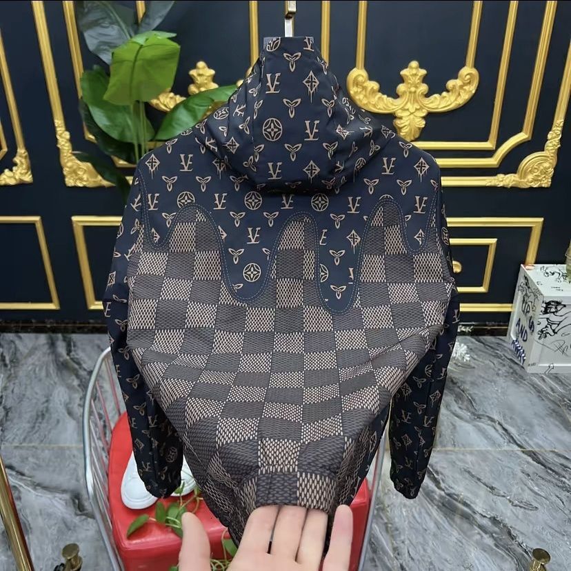 Designer Jacket For Men Spring New Style Luxurious And Fashionable Double Sided Design Trendy Casual Hooded Color Block Jacket Men's Trendy Multi