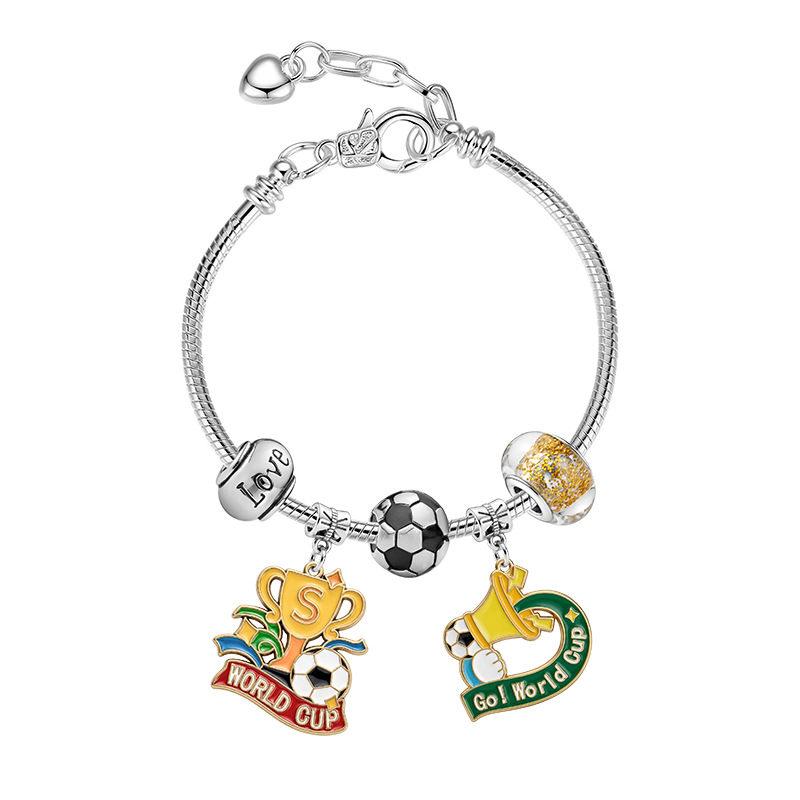 Football-themed champion jewelry, alloy enamel World Cup bracelet, commemorative gift wholesale for women - view 8