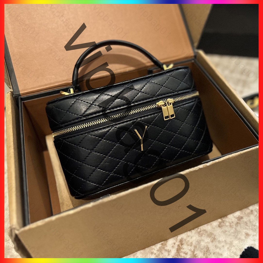 5A 2026 Luxury makeup bag designer cosmetic bag women's high quality yslbagg toiletry vanity bag classic shoulder bag tote bag leather crossbody handbag purse wallet